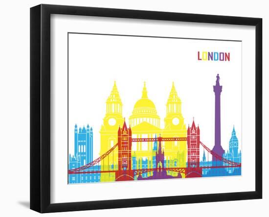 London Skyline Pop-paulrommer-Framed Art Print