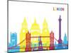 London Skyline Pop-paulrommer-Mounted Art Print