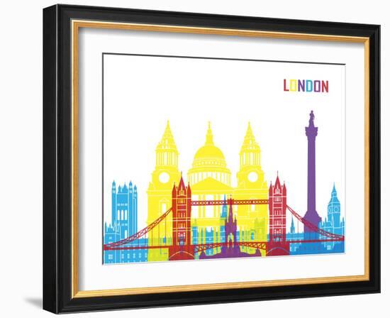 London Skyline Pop-paulrommer-Framed Art Print