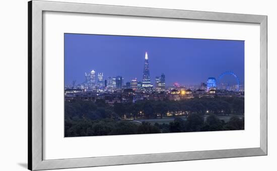 London Skyline with the Shard Above Hyde Park, London, England, Uk-Jon Arnold-Framed Photographic Print