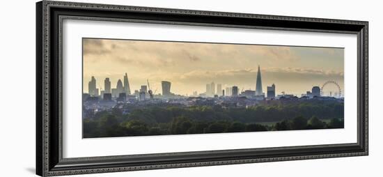 London Skyline with the Shard Above Hyde Park, London, England, Uk-Jon Arnold-Framed Photographic Print