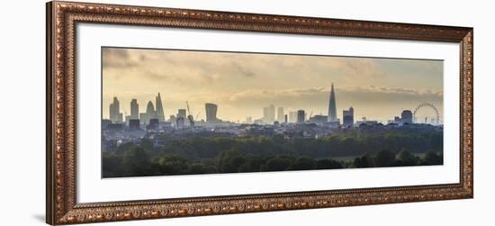 London Skyline with the Shard Above Hyde Park, London, England, Uk-Jon Arnold-Framed Photographic Print