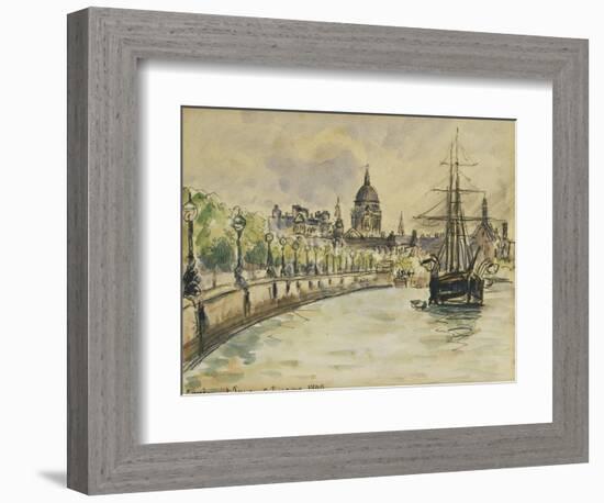 London, St.Paul's Cathedral, 1890-Camille Pissarro-Framed Giclee Print