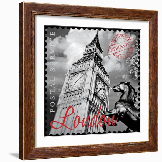 London Stamp-The Vintage Collection-Framed Giclee Print