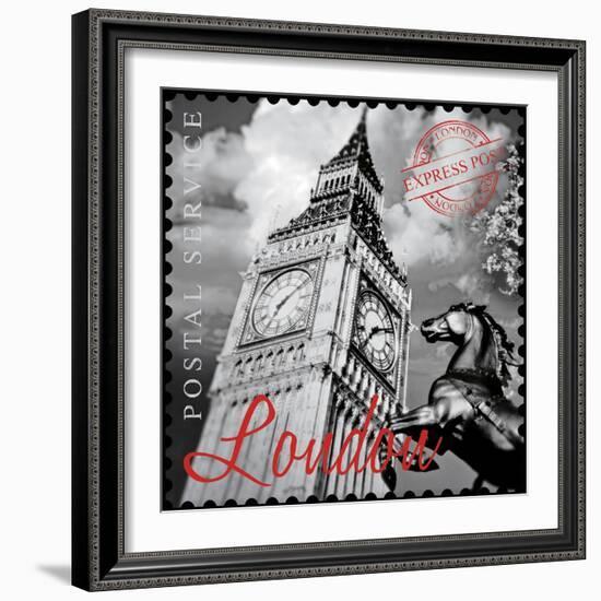 London Stamp-The Vintage Collection-Framed Giclee Print