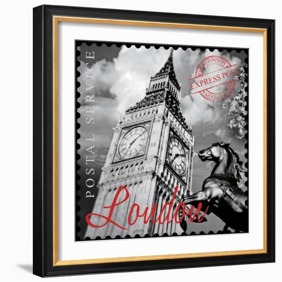 London Stamp-The Vintage Collection-Framed Giclee Print