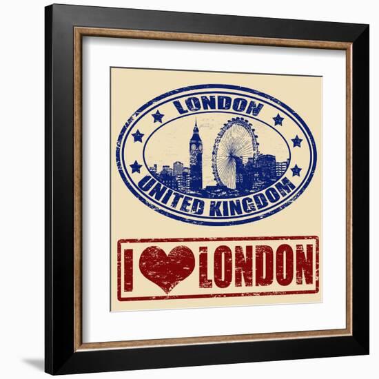 London Stamps-radubalint-Framed Art Print