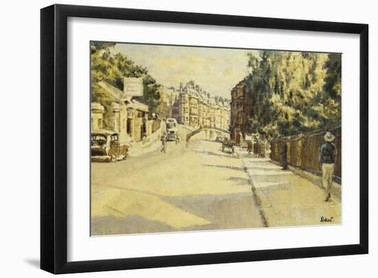 London Street, Bath, Looking Towards Walcot, c.1939-Walter Richard Sickert-Framed Giclee Print