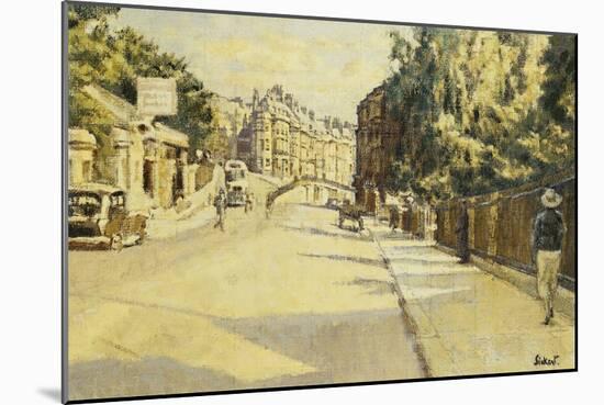 London Street, Bath, Looking Towards Walcot, c.1939-Walter Richard Sickert-Mounted Giclee Print