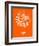 London Street Map Orange-NaxArt-Framed Art Print