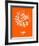 London Street Map Orange-NaxArt-Framed Art Print