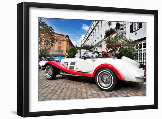 London Street with Sports Car-Felipe Rodriguez-Framed Photographic Print