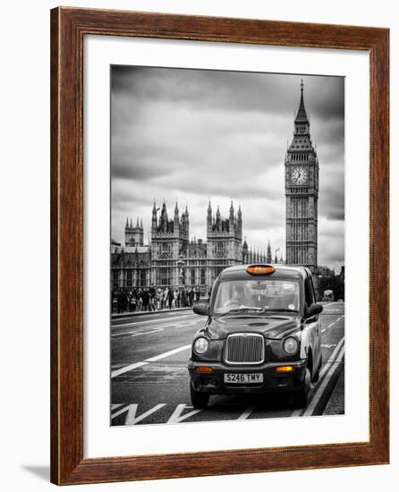 London Taxi and Big Ben - London - UK - England - United Kingdom - Europe-Philippe Hugonnard-Framed Photographic Print