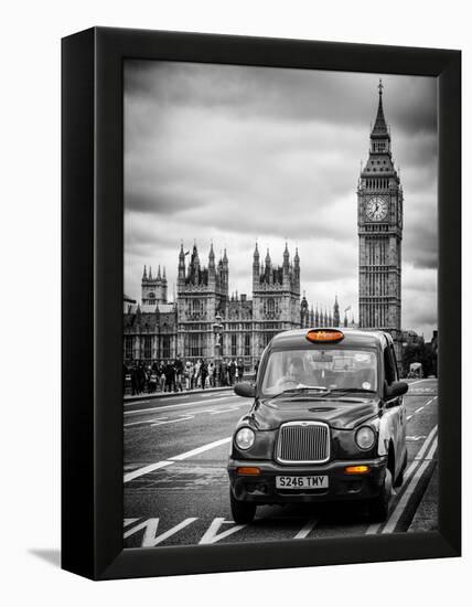 London Taxi and Big Ben - London - UK - England - United Kingdom - Europe-Philippe Hugonnard-Framed Premier Image Canvas