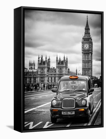 London Taxi and Big Ben - London - UK - England - United Kingdom - Europe-Philippe Hugonnard-Framed Premier Image Canvas