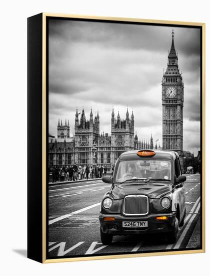 London Taxi and Big Ben - London - UK - England - United Kingdom - Europe-Philippe Hugonnard-Framed Premier Image Canvas