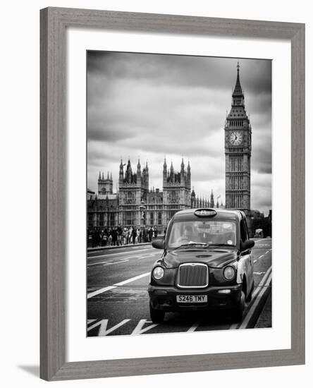 London Taxi and Big Ben - London - UK - England - United Kingdom - Europe-Philippe Hugonnard-Framed Premium Photographic Print