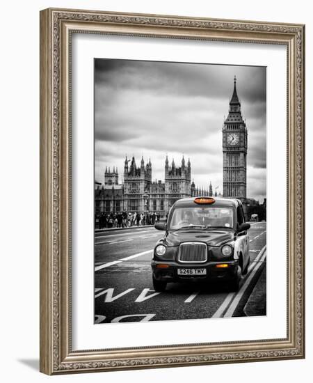 London Taxi and Big Ben - London - UK - England - United Kingdom - Europe-Philippe Hugonnard-Framed Art Print