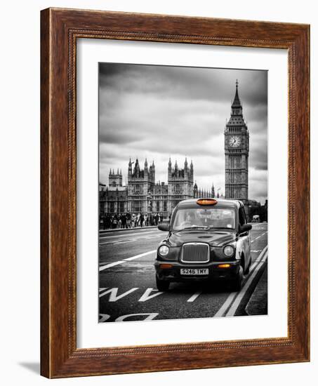 London Taxi and Big Ben - London - UK - England - United Kingdom - Europe-Philippe Hugonnard-Framed Art Print