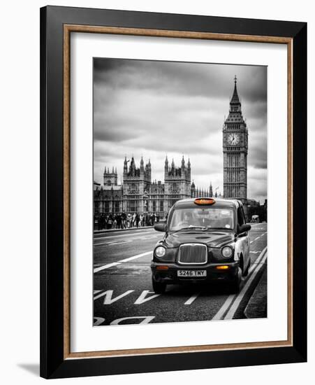 London Taxi and Big Ben - London - UK - England - United Kingdom - Europe-Philippe Hugonnard-Framed Art Print