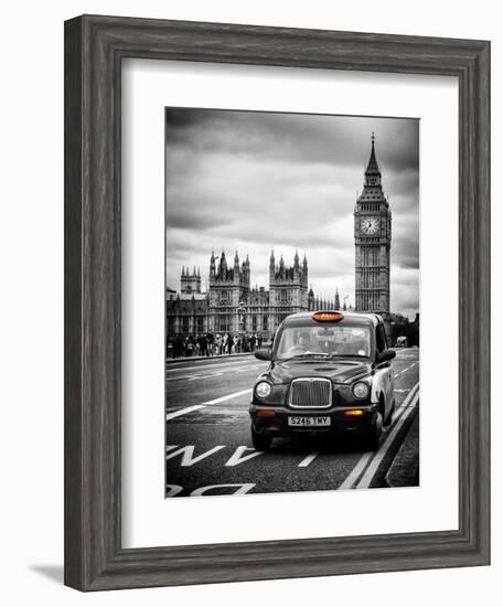 London Taxi and Big Ben - London - UK - England - United Kingdom - Europe-Philippe Hugonnard-Framed Art Print