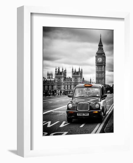 London Taxi and Big Ben - London - UK - England - United Kingdom - Europe-Philippe Hugonnard-Framed Art Print