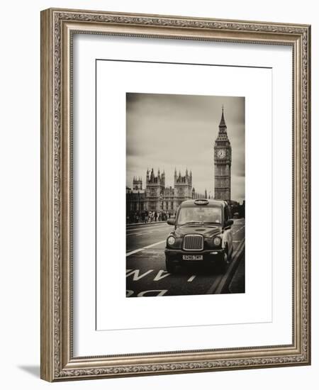 London Taxi and Big Ben - London - UK - England - United Kingdom - Europe-Philippe Hugonnard-Framed Art Print