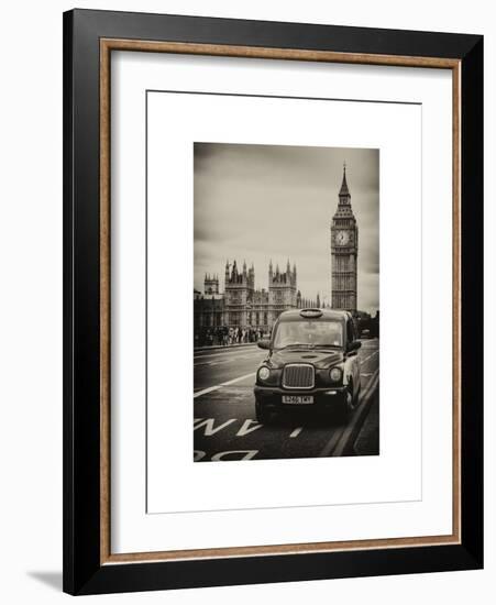 London Taxi and Big Ben - London - UK - England - United Kingdom - Europe-Philippe Hugonnard-Framed Art Print