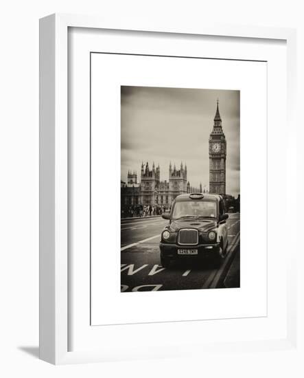 London Taxi and Big Ben - London - UK - England - United Kingdom - Europe-Philippe Hugonnard-Framed Art Print