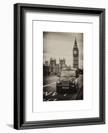 London Taxi and Big Ben - London - UK - England - United Kingdom - Europe-Philippe Hugonnard-Framed Art Print