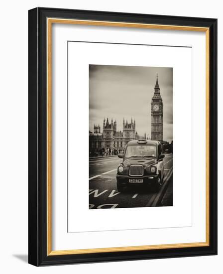 London Taxi and Big Ben - London - UK - England - United Kingdom - Europe-Philippe Hugonnard-Framed Art Print