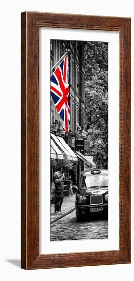 London Taxi and English Flag - London - UK - England - United Kingdom - Door Poster-Philippe Hugonnard-Framed Photographic Print