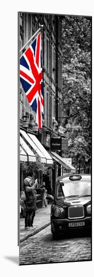 London Taxi and English Flag - London - UK - England - United Kingdom - Door Poster-Philippe Hugonnard-Mounted Photographic Print
