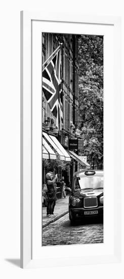 London Taxi and English Flag - London - UK - England - United Kingdom - Door Poster-Philippe Hugonnard-Framed Photographic Print