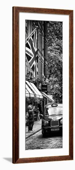 London Taxi and English Flag - London - UK - England - United Kingdom - Door Poster-Philippe Hugonnard-Framed Photographic Print