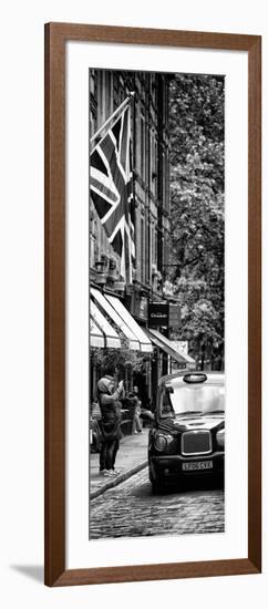 London Taxi and English Flag - London - UK - England - United Kingdom - Door Poster-Philippe Hugonnard-Framed Photographic Print