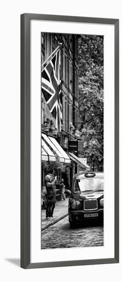 London Taxi and English Flag - London - UK - England - United Kingdom - Door Poster-Philippe Hugonnard-Framed Photographic Print