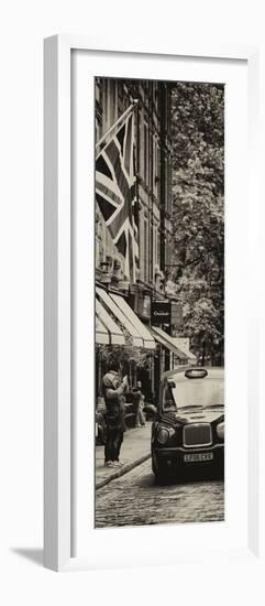 London Taxi and English Flag - London - UK - England - United Kingdom - Door Poster-Philippe Hugonnard-Framed Photographic Print