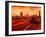 London Taxi Big Ben Sunset with Parliament-Markus Bleichner-Framed Art Print