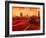 London Taxi Big Ben Sunset with Parliament-Markus Bleichner-Framed Art Print