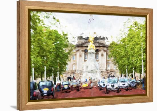 London Taxis - In the Style of Oil Painting-Philippe Hugonnard-Framed Premier Image Canvas