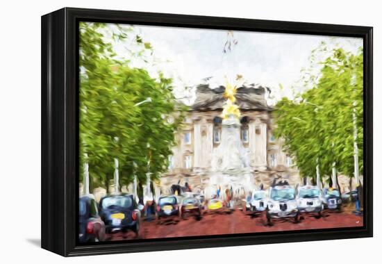 London Taxis - In the Style of Oil Painting-Philippe Hugonnard-Framed Premier Image Canvas