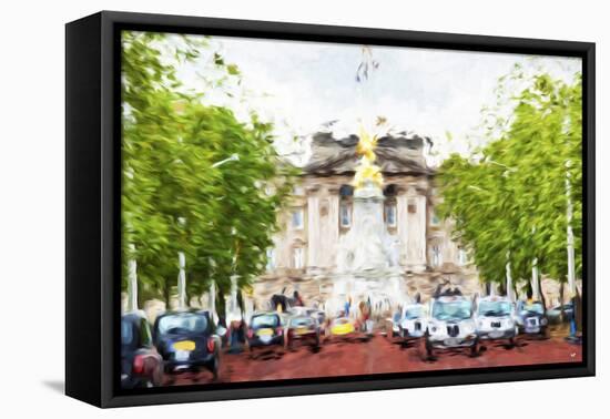 London Taxis - In the Style of Oil Painting-Philippe Hugonnard-Framed Premier Image Canvas