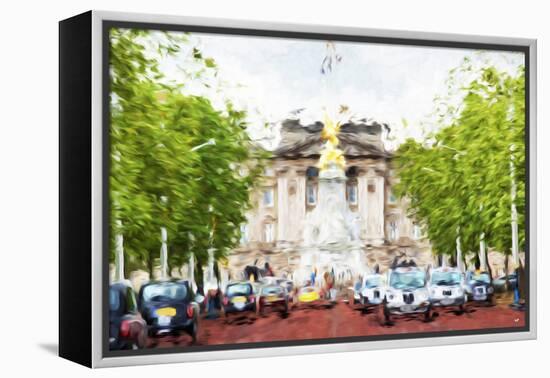 London Taxis - In the Style of Oil Painting-Philippe Hugonnard-Framed Premier Image Canvas