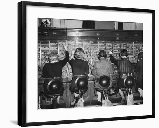 London Telephone Exchange, WWII-Robert Hunt-Framed Photographic Print