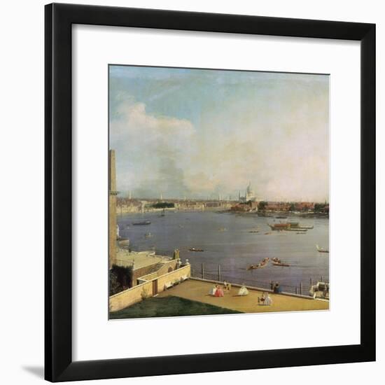 London, Thames and City as Seen from the Richmond House, 1746-1747-Canaletto-Framed Giclee Print