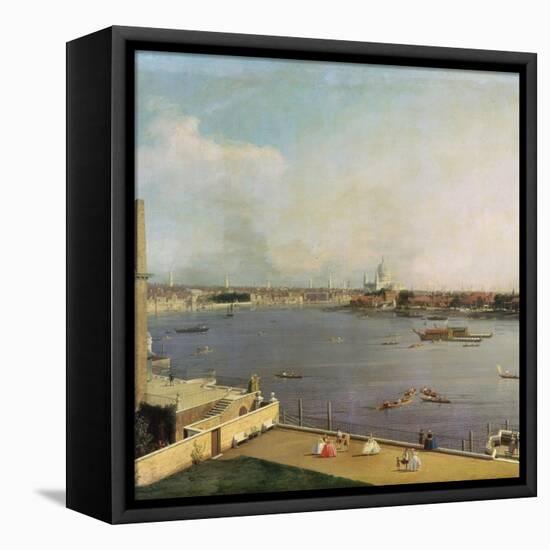 London, Thames and City as Seen from the Richmond House, 1746-1747-Canaletto-Framed Premier Image Canvas