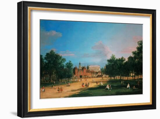 London: the Old Horse Guards and the Banqueting Hall, Whitehall, from Saint James's Park, 1749-Sir Lawrence Alma-Tadema-Framed Giclee Print