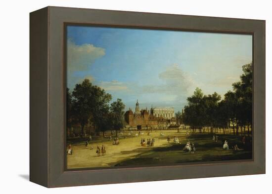 London: the Old Horse Guards and the Banqueting Hall, Whitehall, from St. James's Park, with…-Canaletto-Framed Premier Image Canvas