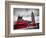 London, the Uk. Red Buses in Motion and Big Ben, the Palace of Westminster. the Icons of England In-Michal Bednarek-Framed Photographic Print